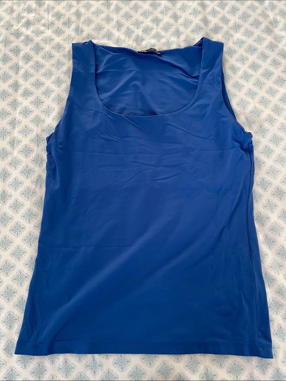 Zara Sleeveless Scoop Neck Tank - Blue